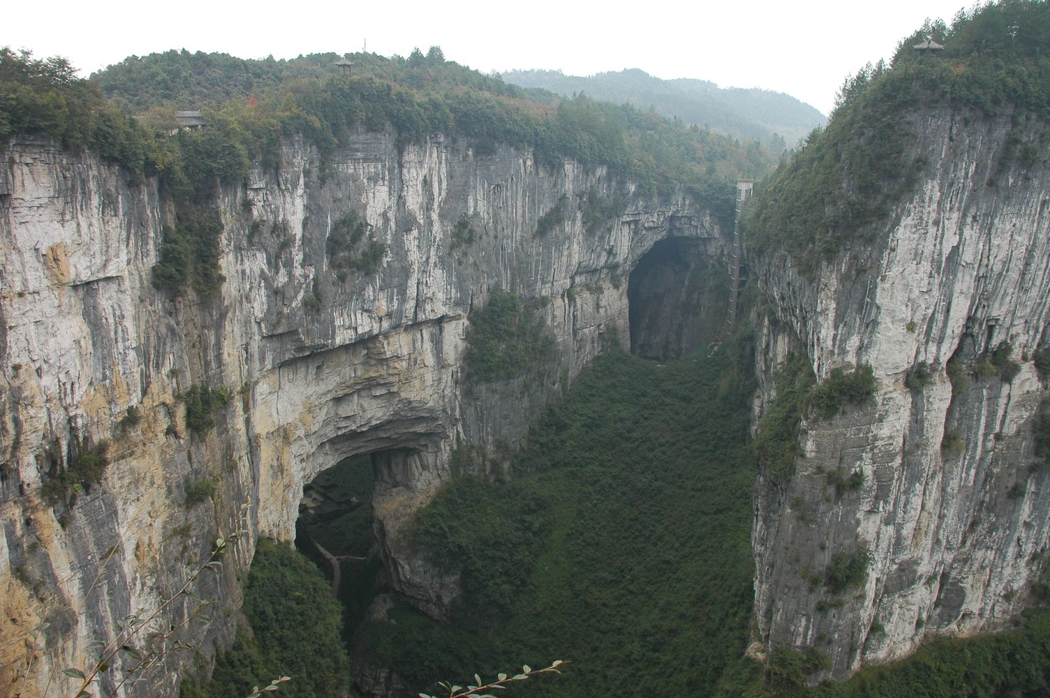 Natural stone bridges in the Wulong Karst near Chongqing