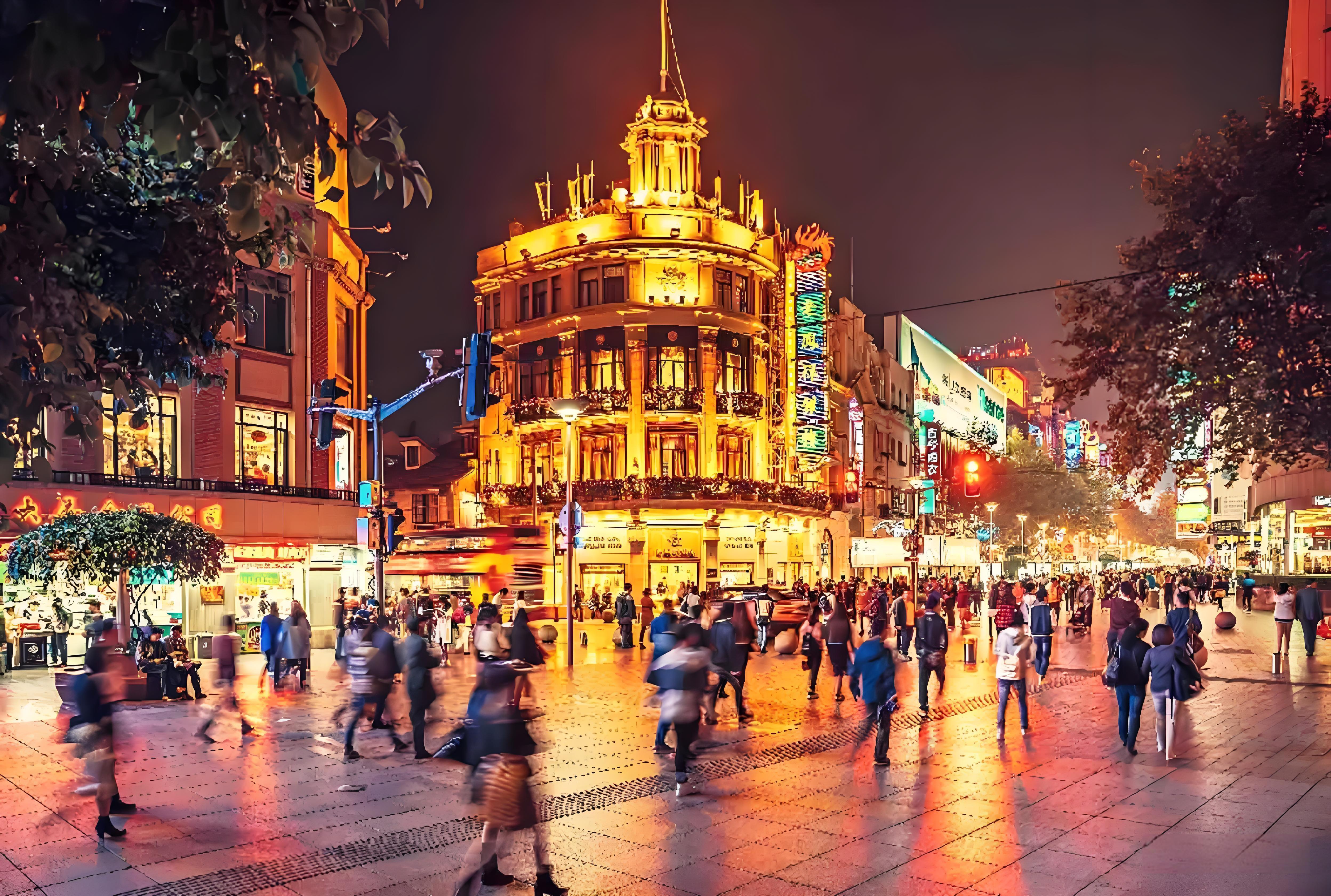 Nanjing Road streetscape in Shanghai
